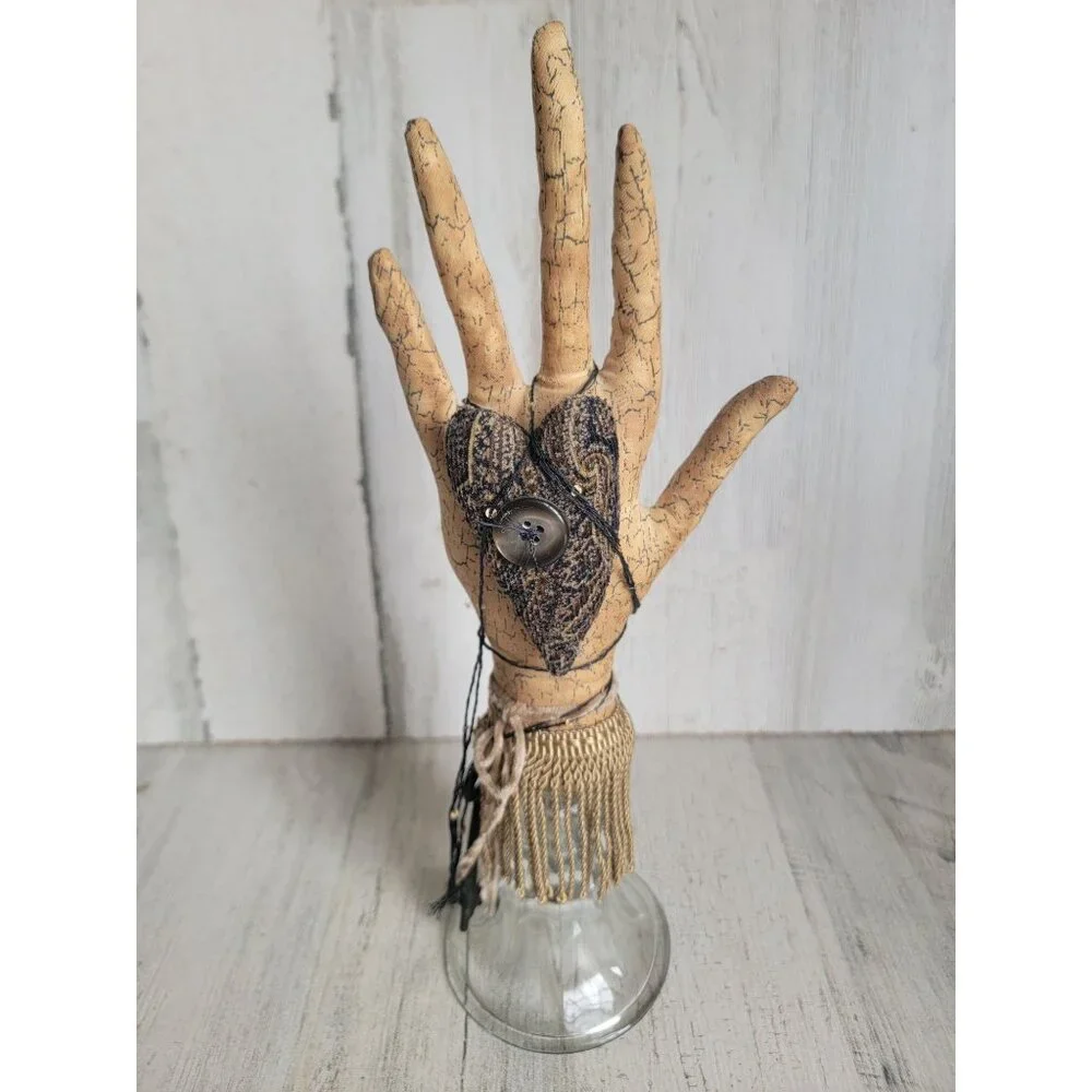 art heart hand Halloween prop glass Decor figure voodoo